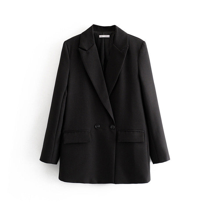 Modischer Doppelreiher Blazer für Damen, Oversize, für einen stilvollen Business Casual und Freizeit-Look.