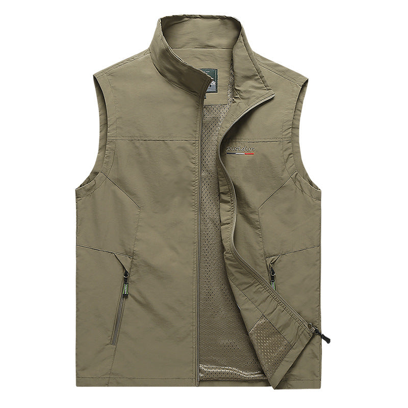 Herren Kapuzenweste leicht & atmungsaktiv für Frühling & Herbst; ideale Übergangsjacke für Freizeit & Sport.