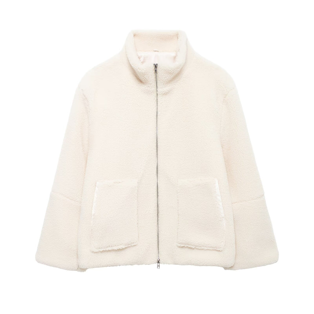 Damen Kuschel-Fleecejacke, warm & weich, ideal für kalte Herbst- & Wintertage.