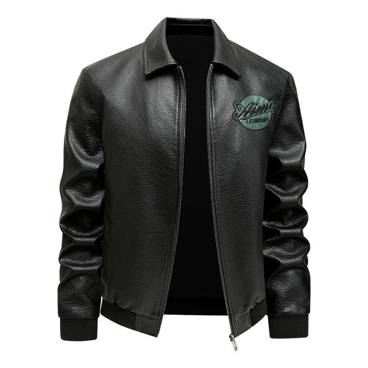 Elegante Herren-Übergangsjacke mit aufwendigen Stickdetails; eine modische Ergänzung zur Herrenmode.