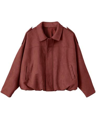 Offen getragene, modische Oversized Damenjacke; lässig, luftig & bequem für den Alltag im Frühling.