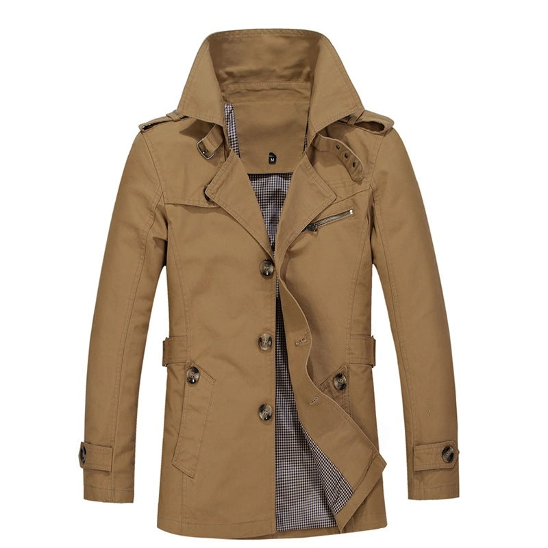 Herren lange Funktionsjacke, wetterfest, ideal für Outdoor-Aktivitäten und Alltag.