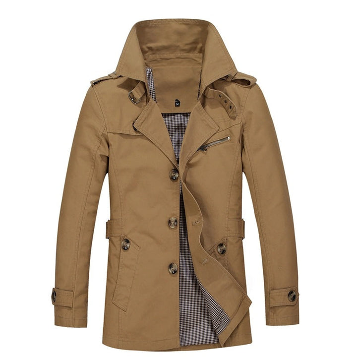 Herren lange Funktionsjacke, wetterfest, ideal für Outdoor-Aktivitäten und Alltag.