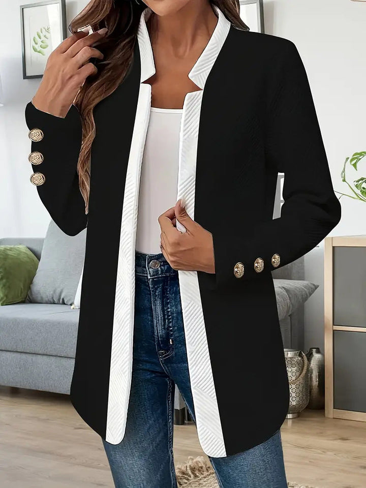 Professionelle Damen Blazerjacke, einfarbig und elegant, für einen souveränen Business-Look im Büroalltag.