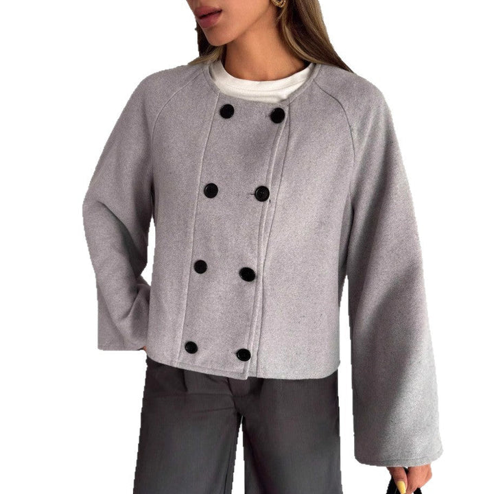 Vielseitige Damen Oversized Jacke in Grau. Stilvolle Freizeit- & Business-Casual-Mode mit Komfort.
