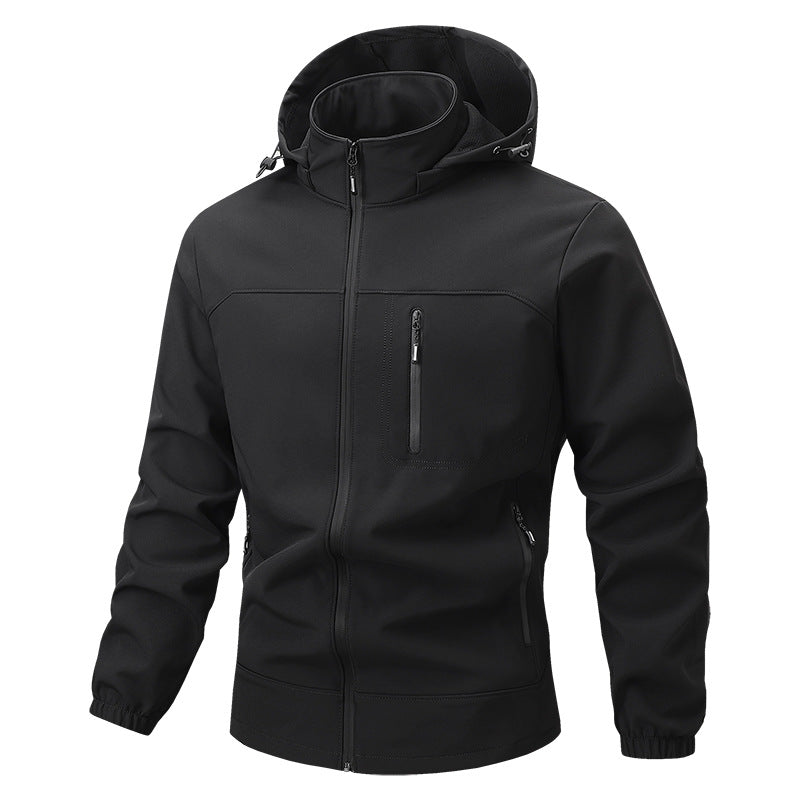 Herren Sportanzug mit atmungsaktiver Kapuzenjacke und bequemer Jogginghose für Training & Freizeit.