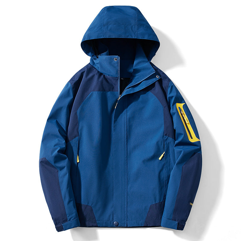 Ganze Ansicht der Herren Wetterjacke, vielseitig einsetzbar. Winddicht, wasserabweisend, atmungsaktiv.