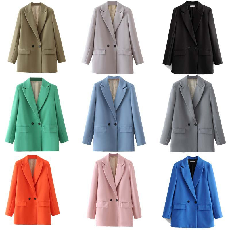 Damen Oversize Doppelreiher Blazer in elegantem Design für Business und Freizeit. Perfekt für den Alltag.