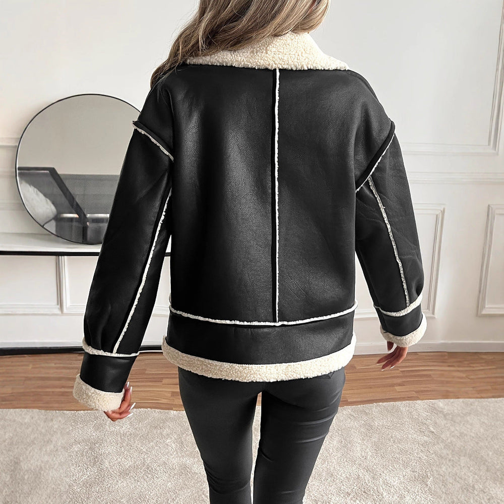 Warme Damen Herbstjacke, elegant & lässig, perfekt für Freizeit. Bequeme Outwear mit Reißverschluss für modische Looks.
