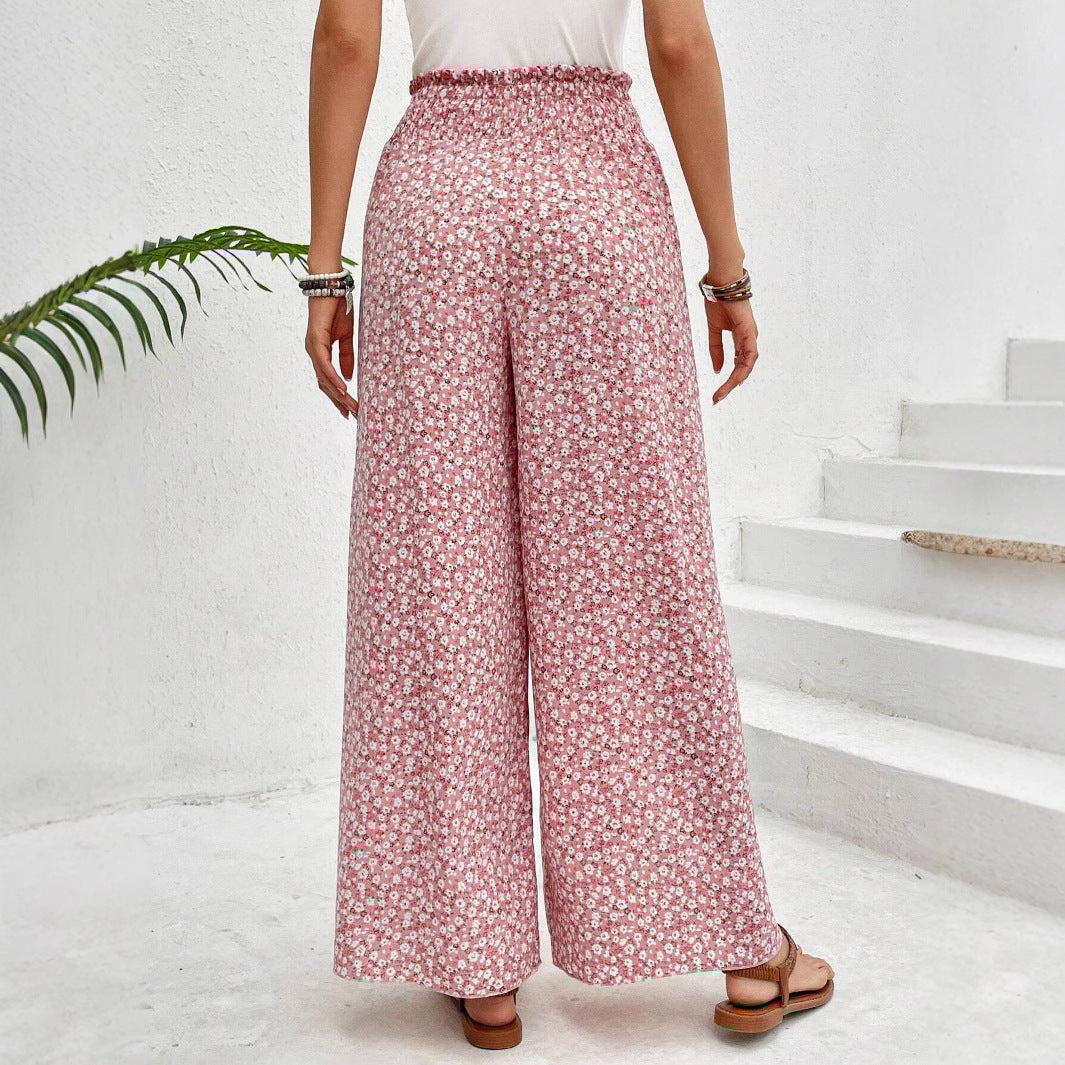 Bequeme Damen Palazzo-Hose mit Smocked-Bund & weitem Bein. Perfekt für Sommer & elegante Anlässe.