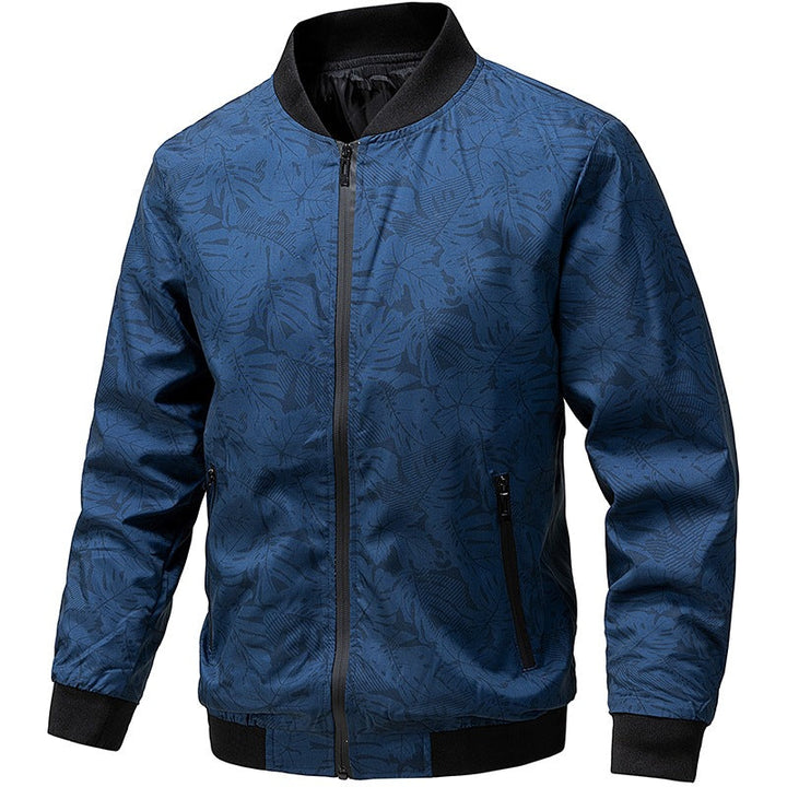 Vielseitige Herren Freizeitjacke: Modernes florales Design, bequem & ideal für Sport oder Alltag.