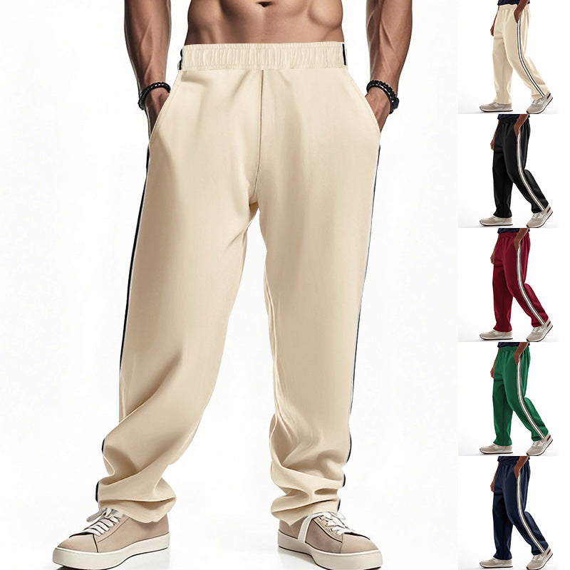 Herren Jogginghose, locker, bequem, mit seitlichen Streifen, ideal für Sport und Freizeit.