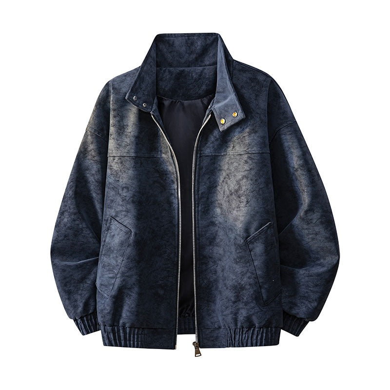 Stylische Herren Übergangsjacke mit hohem Kragen & vielen Taschen. Perfekt als Windschutz.