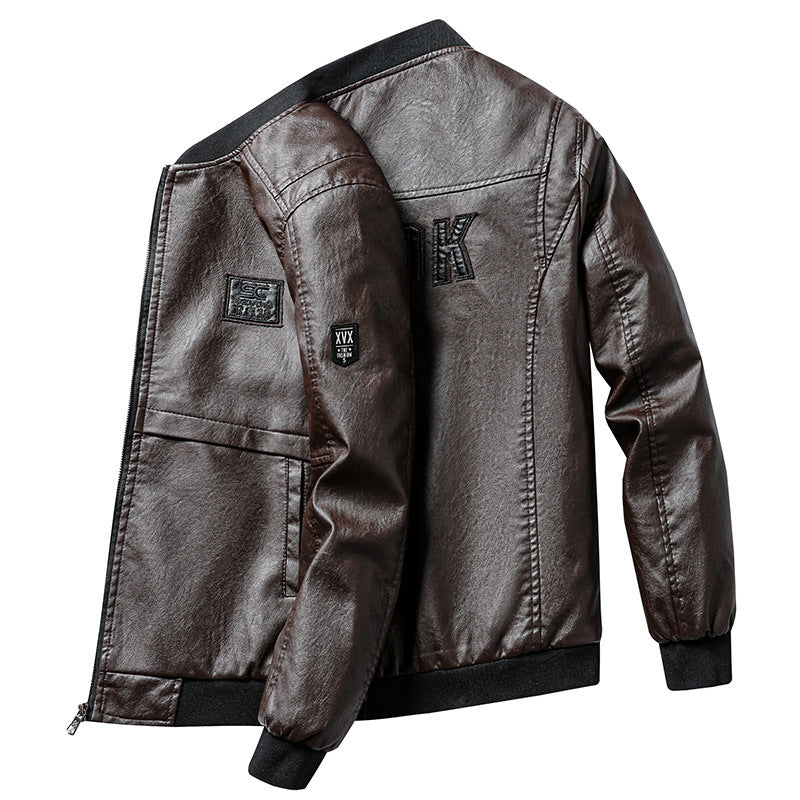 Elegante braune Herren Bomberjacke, perfekt als stilvolle Übergangsjacke.