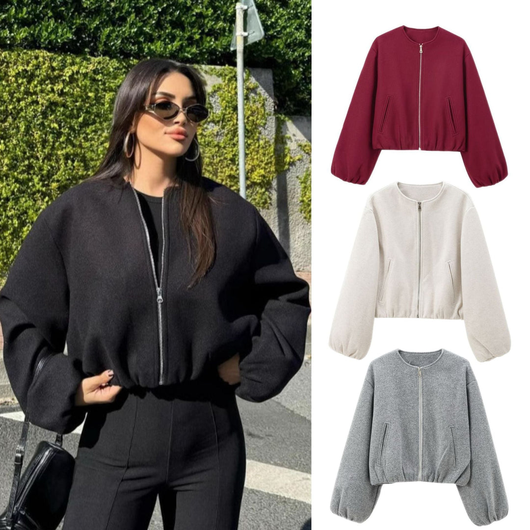 Stilvolle Damen Bomberjacke, sportlich, ideal als Übergangsjacke für Frühling und Herbst.