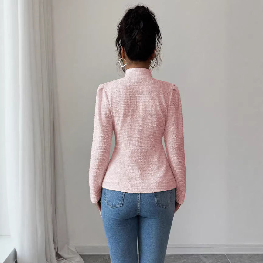 Taillierte Blazerjacke für Damen, langarm und stilvoll. Ideal für Frühling, Herbst und Damenmode.