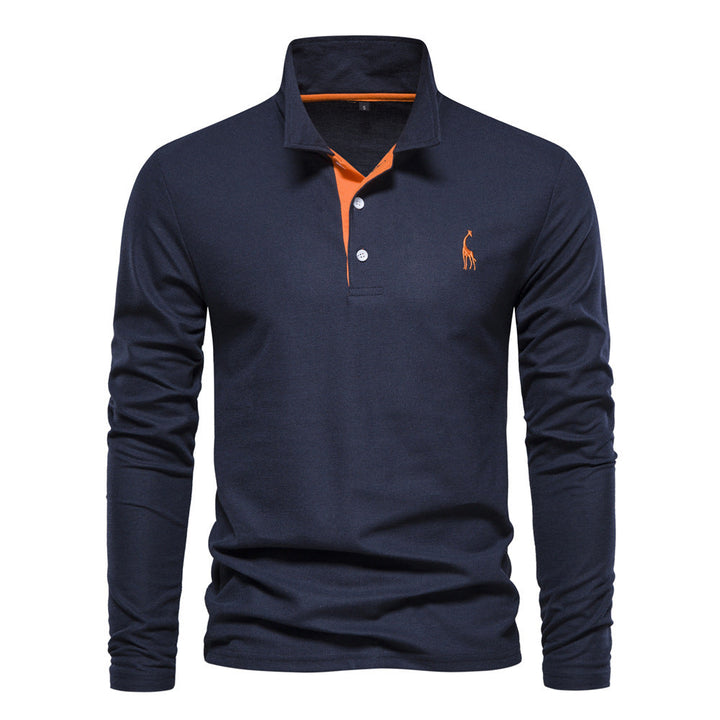 Herren Langarm Poloshirt, elegant & komfortabel. Perfekt für Business Casual und Freizeit.