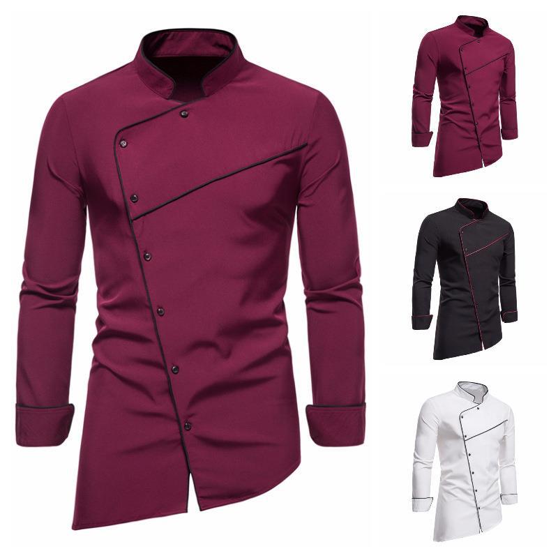 Herren Kochjacke, professionelle Berufsbekleidung mit stilvollen Kontrasten für Gastronomie und Küche.