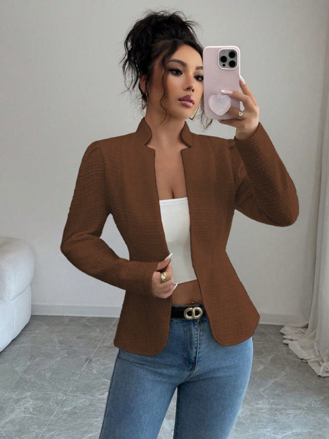 Klassischer Damenblazer, tailliert und langarm. Perfekt für Bürokleidung, Frühling und Herbst Styles.