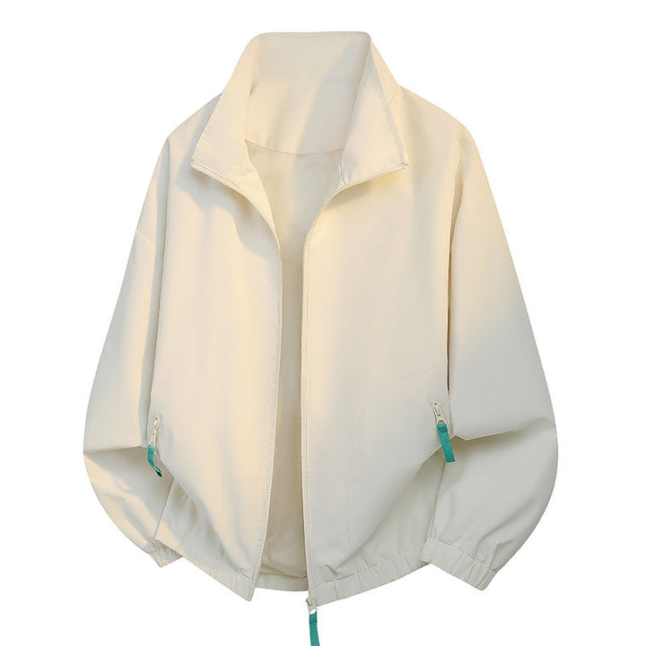 Modischer Herren Blouson in Grau, schlichtes Design mit Stehkragen, perfekt für jeden Tag.