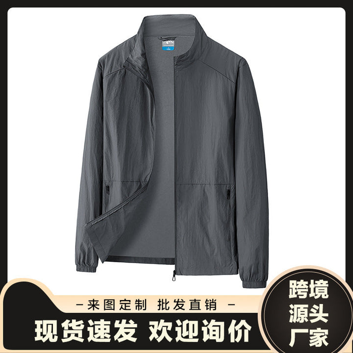 Leichte Herren Wind- & Wetterjacke, atmungsaktiv & wasserabweisend, ideal für Outdoor-Sport.