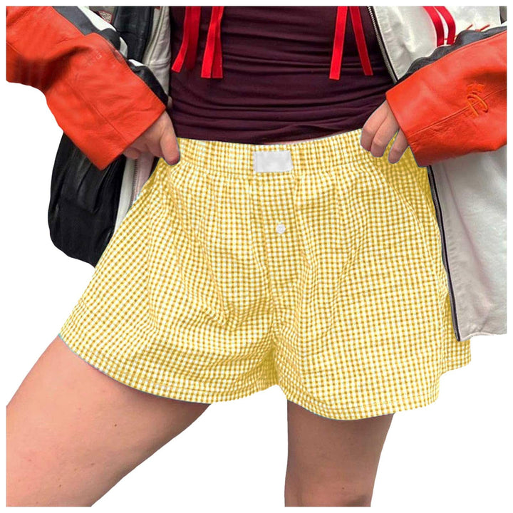 Damen Boxershorts im Karo-Look, in verschiedenen Farben erhältlich, für optimalen Komfort.