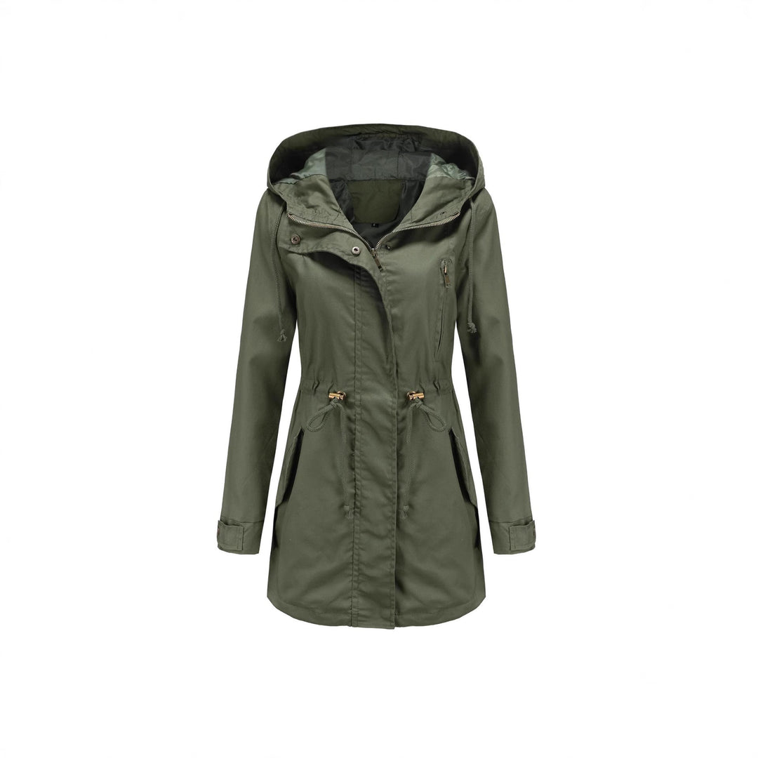 Stilvolle Damenjacke mit Kapuze, optimal als Übergangsjacke für vielseitige Outfits.