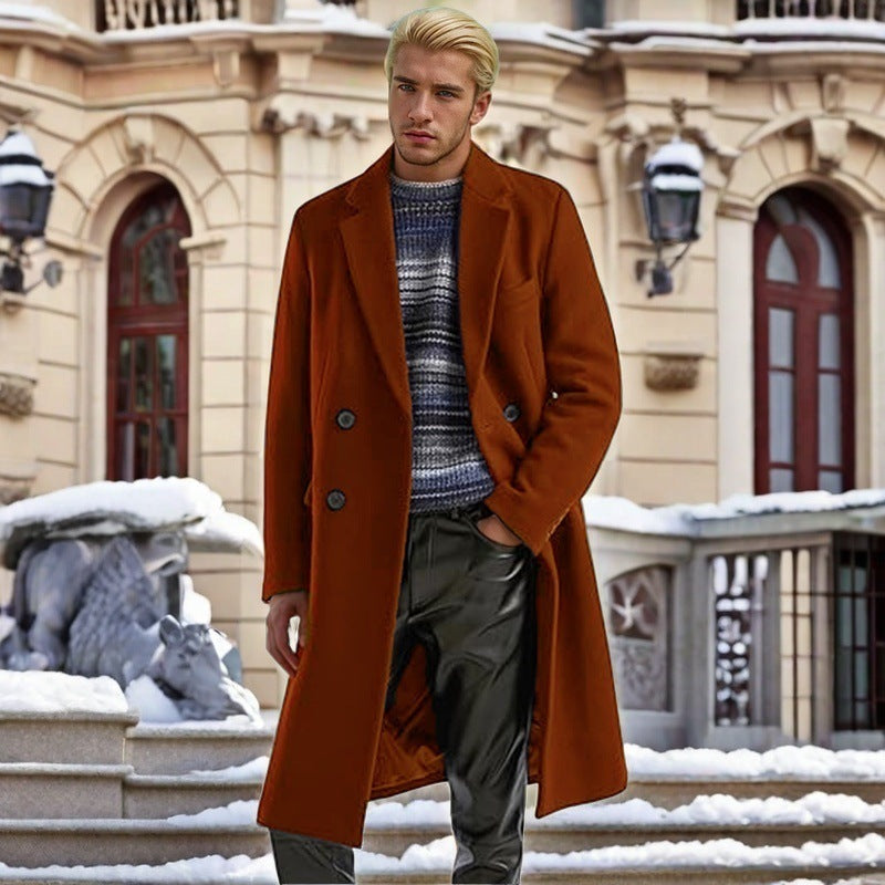 Vielseitiger Herren-Doppelreiher, ideal als Business- oder Freizeitmantel. Modischer Wintermantel Herrengarderobe.