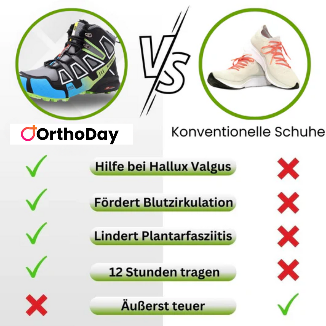 Komfortable orthopädische Herren-Trekkingschuhe mit rutschfester Sohle für gesunde Füße bei Outdoor-Aktivitäten.