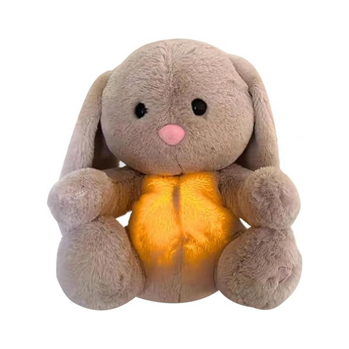 Anti-Angst Kuschelhase SnuggleBreathe als beruhigende Schlafhilfe für Kinder. Plüschtier zur Förderung von Ruhe.