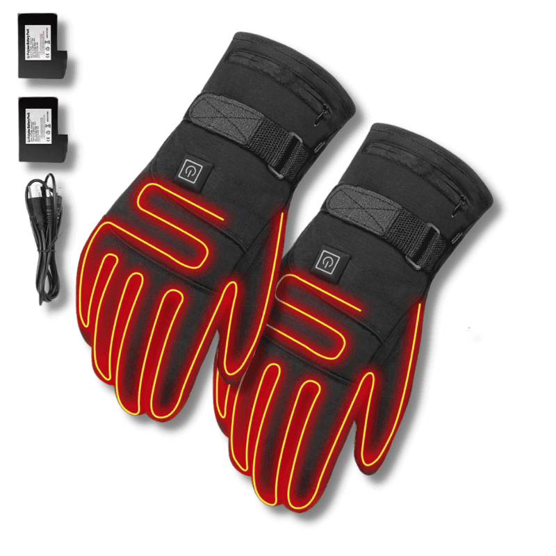 Ergonomische beheizte Handschuhe, wasserdicht für Outdoor-Abenteuer, Wintersport & zuverlässigen Kälteschutz.