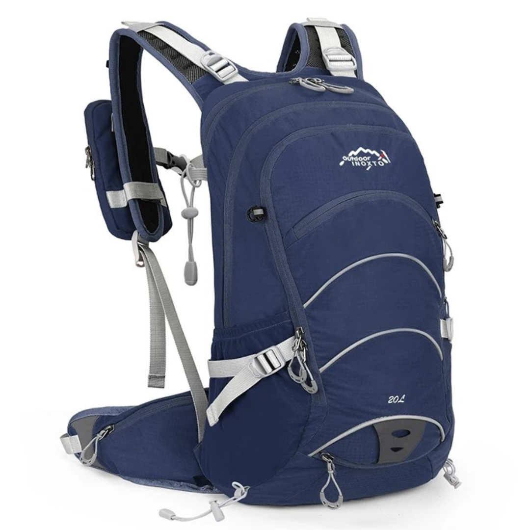 Wasserdichter 20L Outdoor Rucksack in Schwarz, ideal für Wandern, Camping & Alltag. Robuster Unisex-Tagesrucksack.
