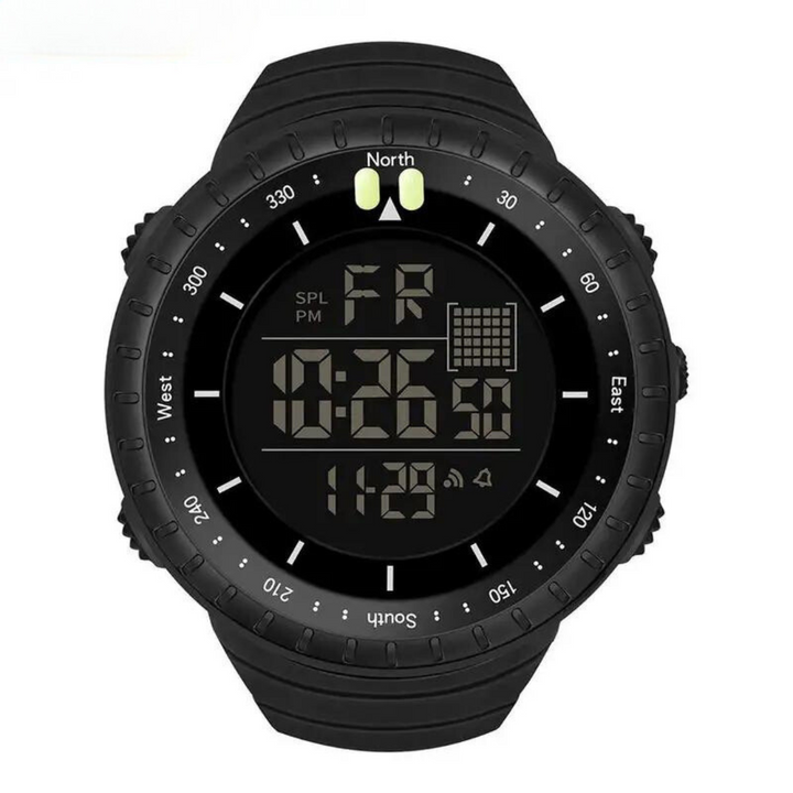 Multifunktionale Herren Outdoor-Uhr, wasserdicht und robust, ideal für Taucher und Abenteuer in der Natur.