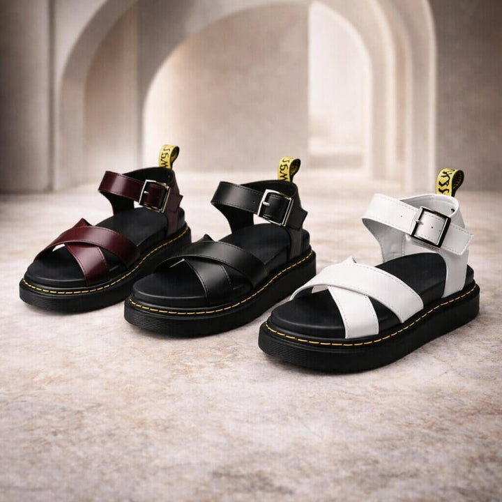 Komfortable Damen Sommer-Plateau-Sandalen, orthopädisch, ideal für lange Spaziergänge und den Alltag.