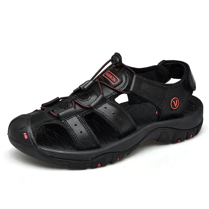 Leichte Herren Sandalen für Strand & Urlaub. Atmungsaktiver Komfort, rutschfeste Sohle, perfekt für heiße Sommertage.