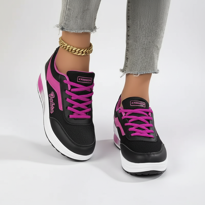 Seitenansicht der Amelie Damen-Sneakers: orthopädische Alltagsschuhe mit elegantem Design.