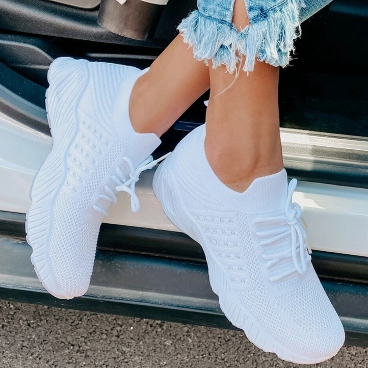 Atmungsaktive Damen Sneakers für Herbst, leicht & bequem, mit griffiger, rutschfester Laufsohle.