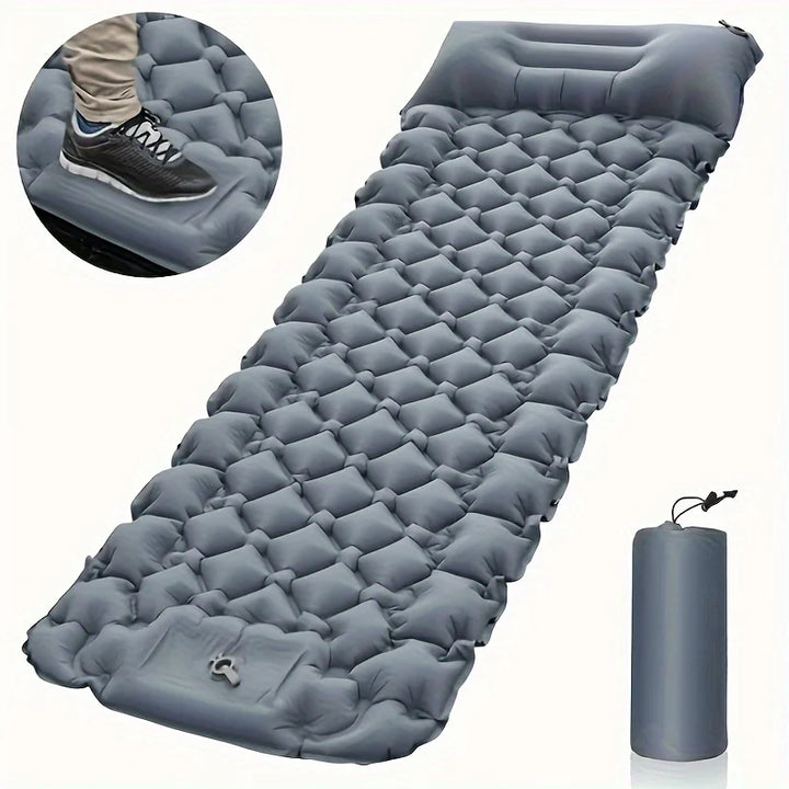 Ultraleichte Camping Isomatte mit integrierter Pumpe, perfekt für Outdoor-Abenteuer & komfortable Nächte.