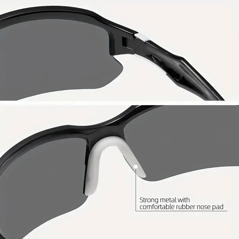 Leichte Sportbrille unisex für Radfahren, Wandern & Laufen. Polarisierte Gläser bieten blendfreien UV-Schutz.