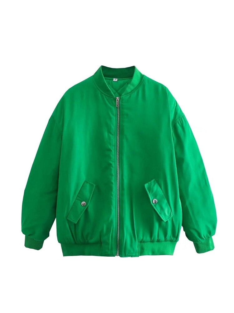 Damen Bomberjacke, locker geschnitten, stilvoll & bequem für Herbst und Winter.