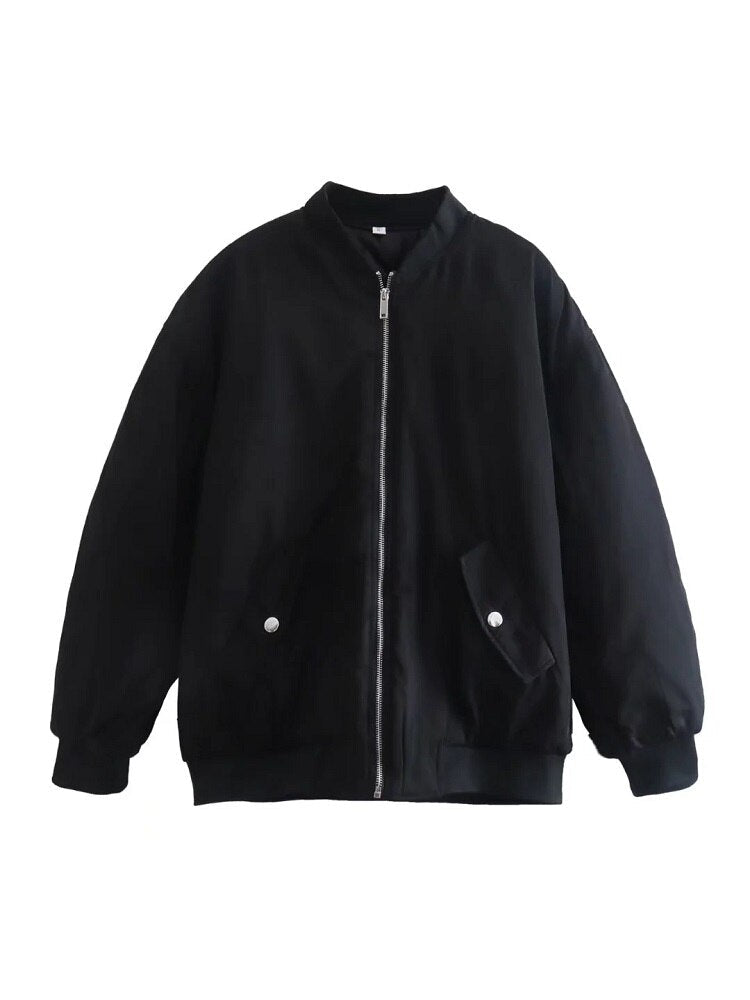 Modische Damen Herbstjacke, locker geschnitten, gepolstert für Komfort und Wärme.