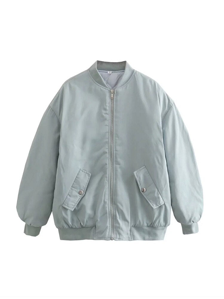 Gepolsterte Damen Winterjacke, modisch und warm, ideal für Freizeit & Streetwear.