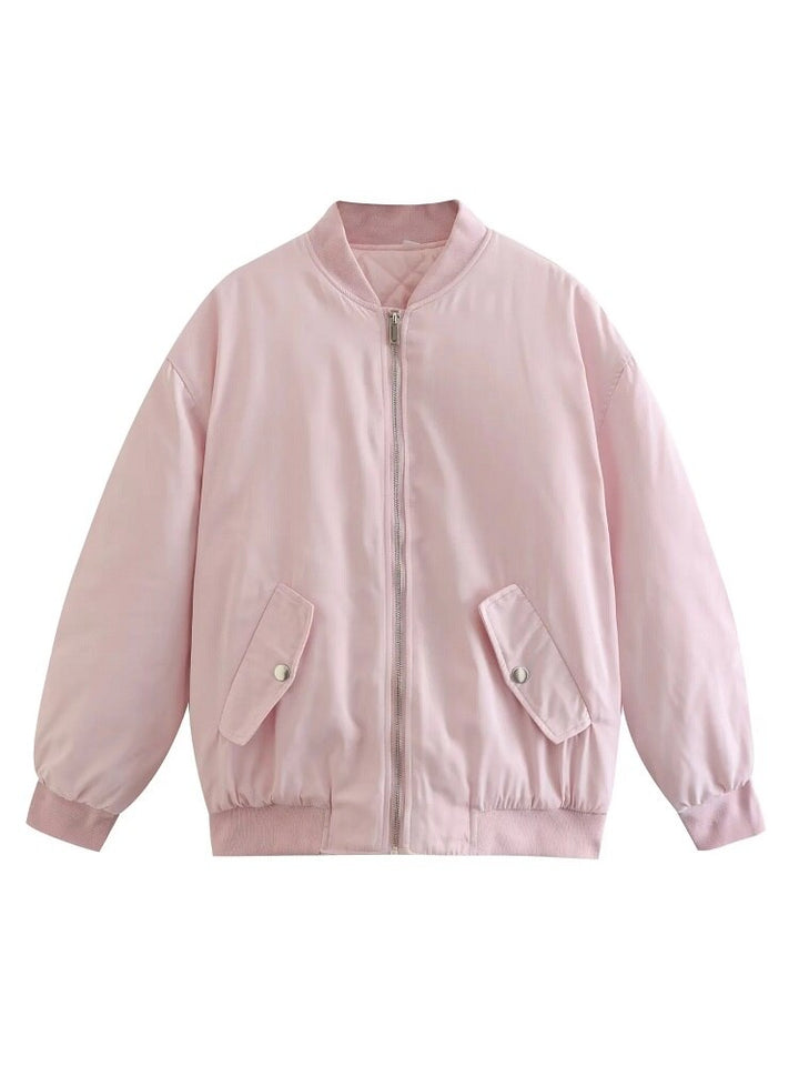 Stilvolle & warme Damen Bomberjacke mit lockerer Passform, gepolstert für Herbst/Winter.