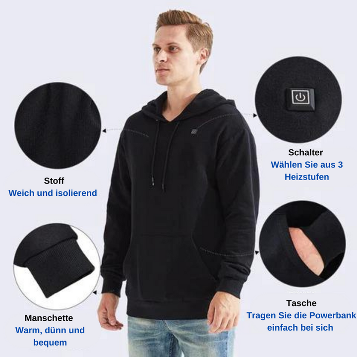 Warmer Winter Hoodie, unisex, ideal für Outdoor-Aktivitäten. Bietet ultimative Wärme und Komfort.