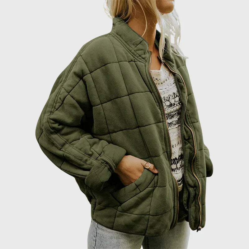 Hochwertige Damen Übergangsjacke mit strukturiertem Schnitt; eine elegante Langjacke für jede Garderobe.
