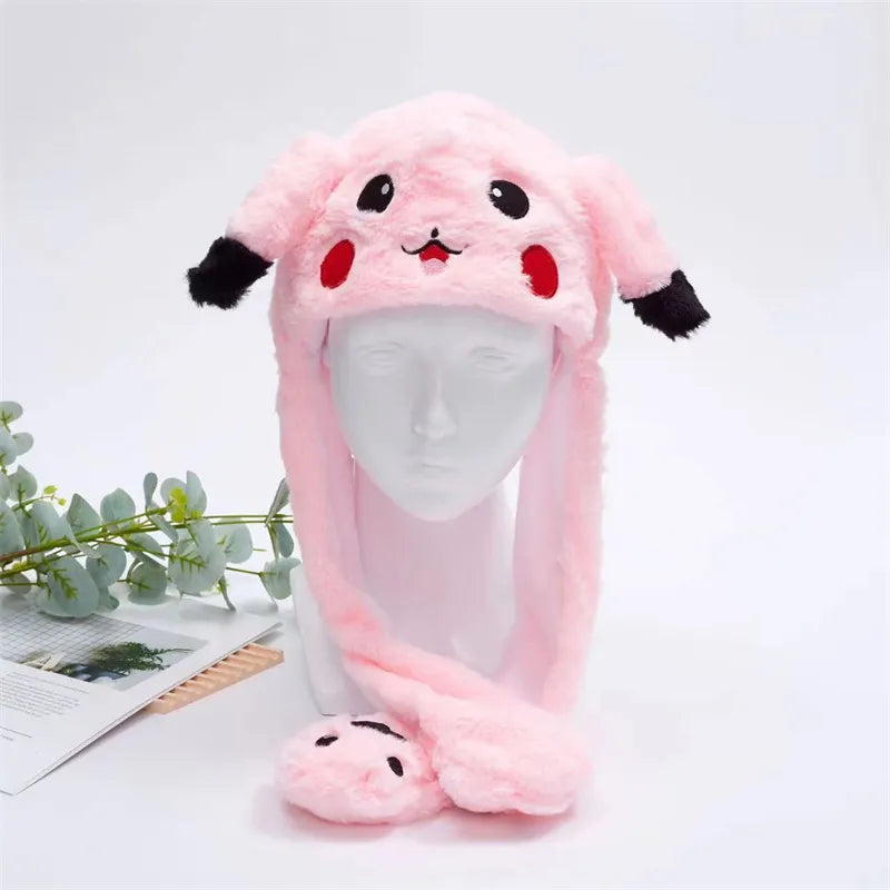 Unisex Panda-Hut mit interaktiven Ohren, warm und perfekt für den Winter.