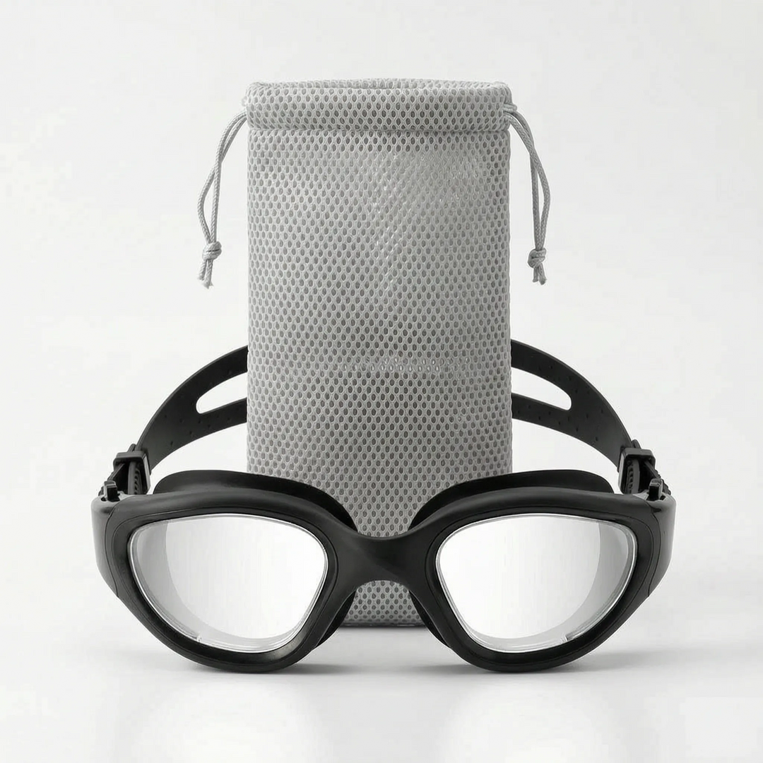 Polarisierte Schwimmbrille für Erwachsene mit Anti-Beschlag-Beschichtung und 100% UV-Schutz für beste Sicht.