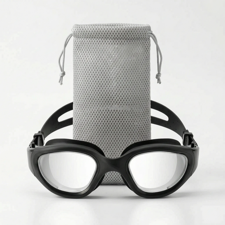 Polarisierte Schwimmbrille für Erwachsene mit Anti-Beschlag-Beschichtung und 100% UV-Schutz für beste Sicht.