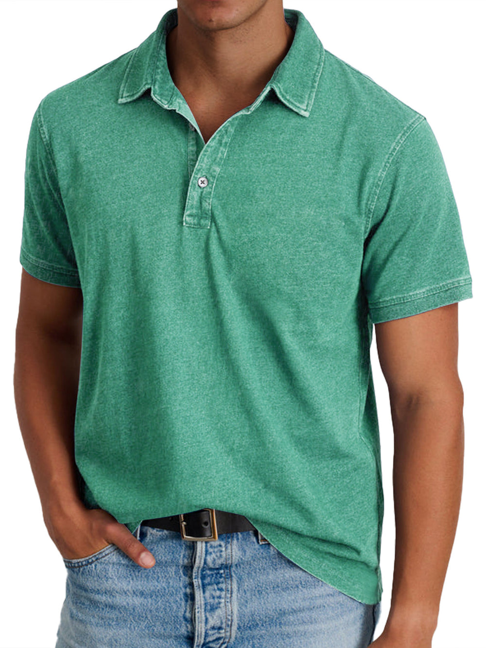 Stilvolles Kurzarm Herren Poloshirt für Frühling & Sommer, bietet zeitlosen Komfort für den Alltag.
