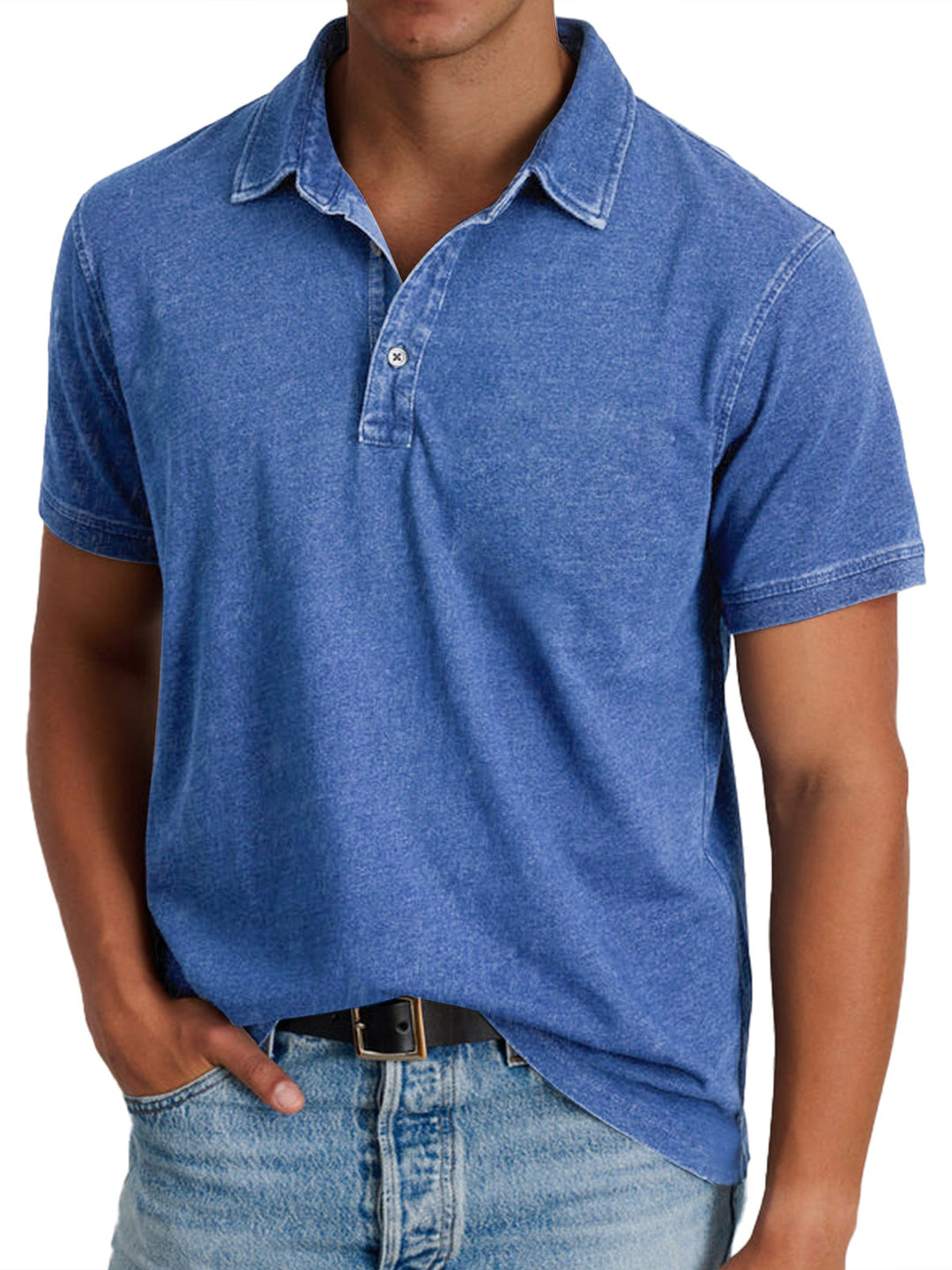 Herren Poloshirt in klassischem Stil, ideal für lässige Freizeit-Looks oder Business Casual im Sommer.